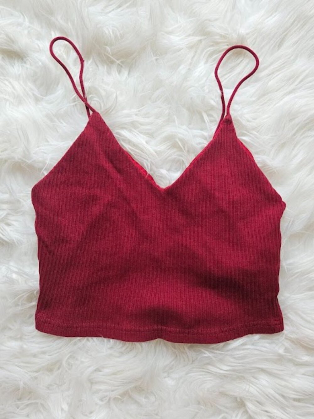 Shein red ribbed grunge preppy crop top indie sleaze whimsigoth whimsygoth shirt